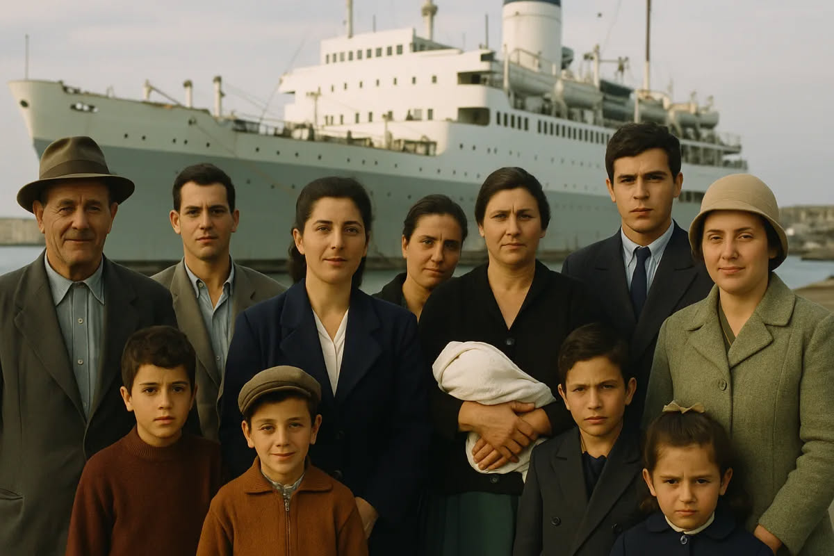 Strada del dopoguerra italiano con bambini che giocano tra edifici danneggiati, scene tipiche del neorealismo cinematografico dei anni quaranta